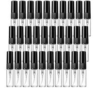 GAOMESIA 30x3ML Flacons Vaporisateurs Vides, Mini Vaporisateurs de Parfum Rechargeables et Réutilisation, Flacons pour Échantillon Parfum, Cosmétique Voyage, Transparent Portable Flacons