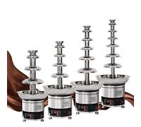 GAOMIN Fountaine De Chocolat,4/5/6/7 Tiers en Acier Inoxydable Electric Chocolate Fountain Machine pour Compagnie,CéRéMonie De Remise des DiplôMes,HôTel,Centre Commercial,Mariage,4Tier