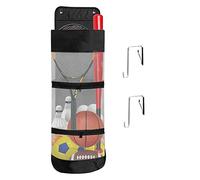 Gaomin Grille de Rangement pour Ballon de Basket-Ball et Football - Sac à Suspendre à l'Arrière de la Porte avec 2 Crochets - Économiseur d'Espace pour Sport