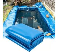 Gaommini Bâche de Bassin Bleue Membrane résistante d'étang pour des piscines de Poissons HDPE, Revêtements préformés pour étangs à Poissons de Jardin - 3x7m 5x6m 7x8m 8x10m 10x12m(1x8m)