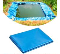 Gaommini Bâche en Plastique polyéthylène Bleu - Revêtements d'étang extérieurs Robustes 2x3m 3x5m 4x6m 7x8m 8x10m Membrane de Piscine, sous-Couche de revêtement d'étang étanche en PEHD(1x6m)