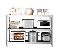 Gaommini Cintre pour ustensiles de Cuisine en Acier Inoxydable, 3 Niveaux, Support pour casseroles, Organisateur de Four à Micro-Ondes, étagère Murale, Hauteur réglable(100x30x80cm)