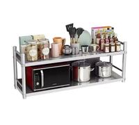 Gaommini Étagère Murale Suspendue décorative, Support Flottant en Acier Inoxydable pour Plantes et Fleurs, étagère de Rangement pour casseroles et poêles.(150X35X55CM)