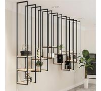 Gaommini Étagères suspendues pour Plantes avec chaîne en Fer, Support Mural pour Pots de Fleurs, étagère de Rangement Flottante pour Bar ou Salon, Porte-Bouteilles décoratif(30x30x145cm)