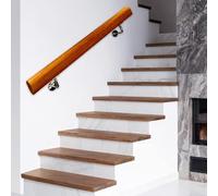 Gaommini Mains courantes d'escalier murales, rampes en Bois Massif pour escaliers intérieurs, Tige de Support de Couloir de Maison, Rampe d'escalier 1 m 2 m 300 cm 4 m (Size : 180cm)