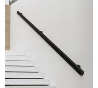 Gaommini Rampe d'escalier Murale pour intérieur et extérieur, Rampe d'escalier en Fer forgé Noir, rampes industrielles antidérapantes - 1 m 2 m 3 m 3,5 m 4 m 4,5 m 5 m 6 m(400cm)