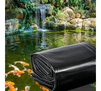 Gaommini Revêtement d'étang Flexible Noir, Bâche pour Bassin en Plastique polyéthylène Robuste, 4x6M 5x8M 7X10M | Membrane de piscines de Jardins extérieurs résistant à l'humidité(3x3m)