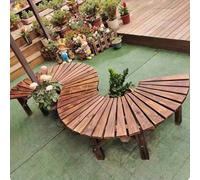 Gaommini Siège d'arbre de Cour Semi-Circulaire Enveloppant Autour des bancs de Jardin Banc de Patio extérieur-Banc d'arbre de Parc résistant aux intempéries Tabouret de Fleur(Round)