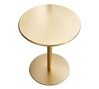 Gaommini Table à Manger Ronde de Style bistrot avec Un piètement Robuste | Tables d'appoint de salon, établi d'intérieur et d'extérieur pour boissons à café, doré(40x40x50cm)