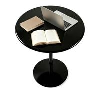 Gaommini Table d'appoint Table Basse Noire, établi, Base Ronde en métal, Table à Manger de Cuisine, Petit Espace, Table à café | Table de Bar Table de Bistro Rouge(40x40x72cm)