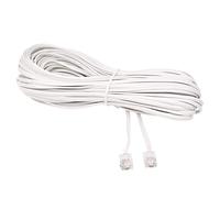 Gaoominy Blanc Homme 6P2C RJ11 Fiche telephonique Fax Modem Cable de Ligne, 14M pour Telephone Fixe