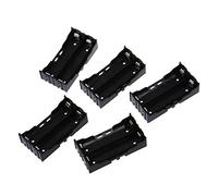 Gaoominy R 5 Pcs Noir Plastique 2 x 3.7V 18650 Batteries 4 Broches Batterie Boite Support