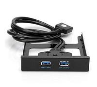 Gaoominy USB 3.0 Panneau Avant Hub 2 Port Expansion Bay 20 Broches vers USB3.0 Cable de Support pour Ordinateur PC