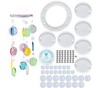 gaoqiao Moule en résine pour Carillon éolien Circulaire | Kit de 88 moules en résine pour carillons éoliens - Kit de moules en résine époxy en Silicone pour la décoration de la Maison de la Cloche du