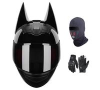 GAORUTO Casque De Moto Intégral Modulaire, Homologué ECE 22.06, Léger, avec Visière Et Oreilles Amovibles, pour Adultes Hommes Et Femmes A-3,M (54-56cm)