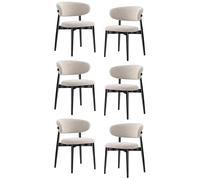 GAORUTO Dining Room Chairs Set of Kitchen Modern Wood Chairs with Backrest Single Leisure Chair for Living Bedroom Restaurant D,6 Set