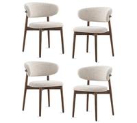 GAORUTO Dining Room Chairs Set of Kitchen Modern Wood Chairs with Backrest Single Leisure Chair for Living Bedroom Restaurant B,4 Set