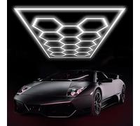 GAORUTO Éclairage De Garage LED Hexagonal 6 500 K, Éclairage D'atelier Connectable, Lampe Hexagonale Blanc Lumière du Jour pour Garage, Entrepôt, Salle De Sport, sous-Sol B