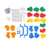 GAOUSD 20pcs Prises d'escalade pour Enfant Multicolore Poignées d'escalade d'intérieur,jusqu'à 90kg,Rock Climbing Holds pour Intérieur et Extérieur