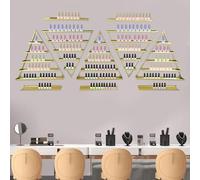GAOUSD Rack à Vernis à Ongles Triangulaire et Horizontal, Économiseur d'Espace, 10 Pièces, Pour Professionnels des Ongles, Mural