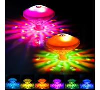 GAOUTO Éclairage LED pour Piscine : 2 Pièces RGB Étanche IP68, Modes Lumineux Dynamiques & Multifonctionnels, pour Piscine, Jardin Et Fête (RGB)