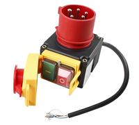 GAOUTO Interrupteur d'arrêt d'urgence - Interrupteur de machine triphasé 400 V - Avec inverseur de phase et câble de 67 cm - Interrupteur de sécurité - Similaire à KOA7 400 V