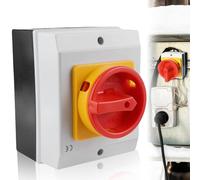 GAOUTO Interrupteur principal Disjoncteur 25 A : interrupteur principal à 4 broches avec séparation du boîtier, interrupteur de séparation, interrupteur principal IP65, interrupteur rotatif pour