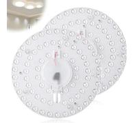 GAOUTO Kit de conversion de module LED 2 Pack : module 24W pour plafonniers, carte de conversion avec aimants de maintien, module annulaire lampe annulaire Ø 19,2 cm, blanc 6000K