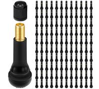 GAOUTO Lot de 120 valves en caoutchouc TR413 : trou de valve de 11,3 mm en aluminium Valve de voiture Snap-In, valves en caoutchouc TR413 jusqu'à 4,5 bar, valve auto en caoutchouc, pour la plupart des