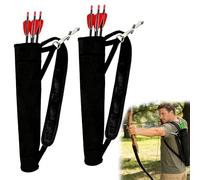 GAOUTO Lot de 2 carquois pour flèches, tir à l'arc, sac à dos, sac à dos, sac pour flèches de hanche, accessoires de sport à l'arc, porte-carquois pour compound, recourbe, arc, cible pratique et