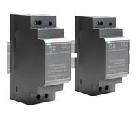 GAOUTO Lot de 2 HDR-30-24 Alimentation Rail DIN 24V : 24VDC 30W 1,5A, Transformateur Rail DIN pour Système d’Automatisation Industrielle