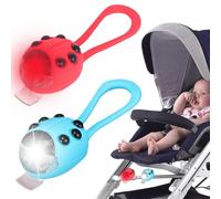 GAOUTO Lot de 2 lumières de trottinette pour enfants : lumière d'avertissement LED, lumière LED pour poussette, cartable réflecteurs, réflecteur de sécurité pour sac à dos, jogging, randonnée, course