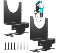 GAOUTO Lot de 2 supports de meuleuse d'angle - Étagère de rangement pour meuleuse d'angle de 12,7 cm - Support mural pour meuleuse d'angle - Support pour tailleur, polisseuse, garage et lieu de