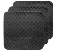 GAOUTO Lot de 3 housses de siège lavables pour incontinence : 50 x 50 cm, imperméables, absorbantes et imperméables pour canapé, lit, noires