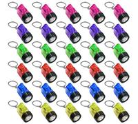 GAOUTO Lot de 30 Porte-clés de Lampe de Poche LED de 4 cm pour Enfants, Idéal comme Cadeau pour les Enfants, Camping, Extérieur, Randonnée