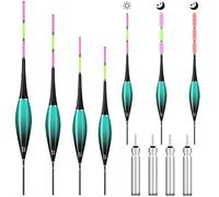 GAOUTO Lot de 4 flotteurs LED pour la pêche, avec batterie de type CR425, accessoires de pêche pouvant être utilisés pendant la journée et la nuit