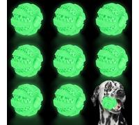 GAOUTO Lot de 8 balles phosphorescentes pour Chien, 5 cm, Lumineuses et indestructibles, en Caoutchouc, avec Un Fort Rebond, idéales pour Jouer avec Les Animaux.