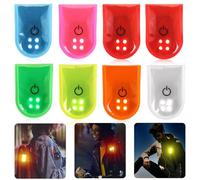 GAOUTO Lot de 8 lampes clignotantes à LED pour enfants, 2 modes, 4 réflecteurs LED, clip LED, bande lumineuse réfléchissante pour cartable, sac de sport, jogging