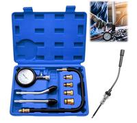 GAOUTO Lot de 9 testeurs de compression avec testeur de bougie d'allumage, testeur de compression avec 4 adaptateurs, 0-20 bar ou 0-300 psi, testeur de pression M10, M12, M14, M18 pour voiture, camion