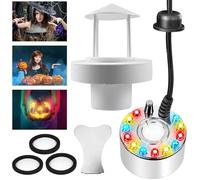 GAOUTO Mini brumisateur à ultrasons à 12 LED - Brumisateur en métal - Pour plantes de poissons d'eau douce - Fontaine d'eau - Pot de rocaille - Lavabo - Halloween