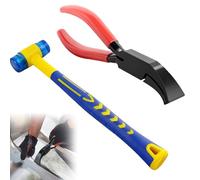 GAOUTO Pince pliante à 45° avec poignée antidérapante, pince à cintrer de 22 mm de large, pince à cintrer la tôle avec marteau de montage en caoutchouc, outil de pliage à 45 °, outil pour plier et