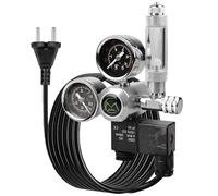 GAOUTO Réducteur de pression de CO2 d'aquarium, interface W21.8, double écran de jauge, avec compteur de bulles et clapet anti-retour, réducteur de pression pour aquarium planté, régulateur de CO2