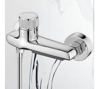 GAOUTO Robinet de baignoire cascade : robinet de baignoire avec thermostat, robinet baignoire montage mural, robinet baignoire pour douche thermostat de douche pour salle de bain