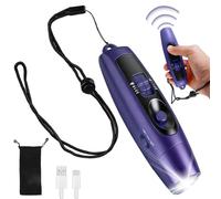 GAOUTO Sifflet électronique à main avec 3 sons et 2 modes d'éclairage LED, sifflet de sport portable, sifflet d'extérieur pour entraîneurs, arbitres, sports de survie, bleu