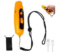 GAOUTO Sifflet électronique à main avec 3 tons et 2 modes d'éclairage LED : sifflet de sport robuste, sifflet d'urgence hygiénique, pour entraîneurs arbitres et activités de plein air (14 x 3,8 x 3,8