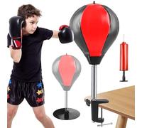 GAOUTO Table de punching ball : punching ball de bureau avec ventouse super forte et pince de table, mini sac de boxe, sac de rage, sac de frappe de table, sac de frappe de bureau, punching ball