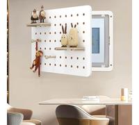 GAOXIAO Cache Tableau Électrique Coffret D'habillage Compteur, Couvercle de Boîte à Fusibles Décoratif Couvercle avec Étagère de Rangement pour Panneau de Disjoncteur White 40 x 30cm