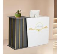 GAOXIAO Comptoir Accueil Professionnel, Comptoir de Réception avec Tiroirs Verrouillables, Table de Réception Petit for Comptoir de Caisse Salon de Beauté Hall D'entrée A 140 cm