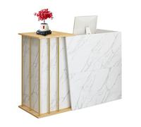 GAOXIAO Comptoir d'accueil Professionnel, Comptoir de Réception, Table de Réception Petit Comptoir Moderne avec Tiroir Verrouillable de Caisse pour Salon de Beauté B 140 cm