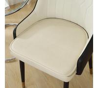 GAOXIAO Coussins de Chaise Antidérapants, Coussin de Fauteuil Coussinets de Protection de Siège, Lavables Galette de Chaise pour Bureau Extérieur Intérieur Jardin Offwhite 4pc 45 x 44cm